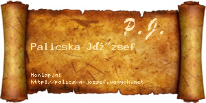 Palicska József névjegykártya
